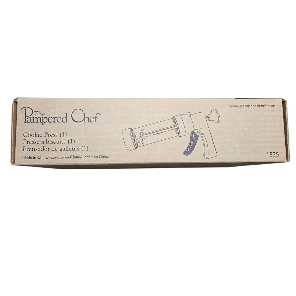 Pampered Chef Clear Gray Cookie Press Set